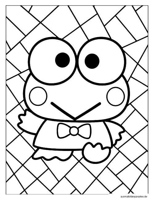 Keroppi Ausmalbild 29 - kostenlos zum Ausdrucken