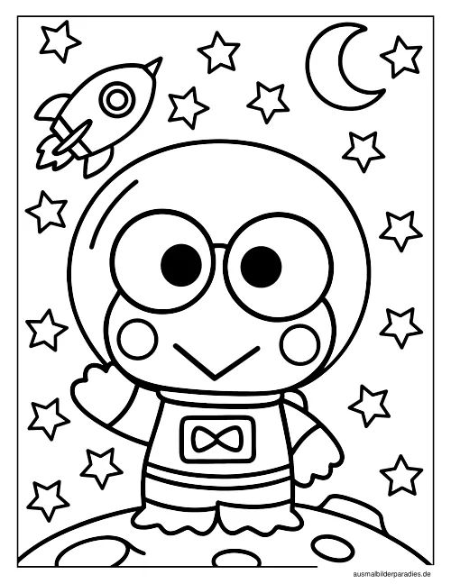 Keroppi Ausmalbild 35 - kostenlos zum Ausdrucken