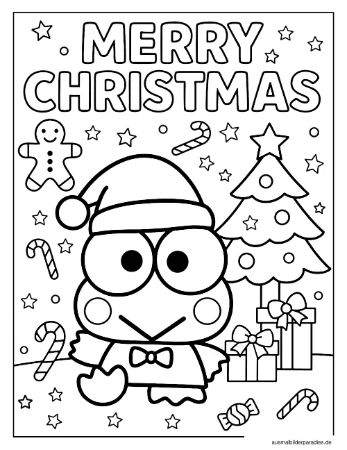 Keroppi Ausmalbild 8 - kostenlos zum Ausdrucken