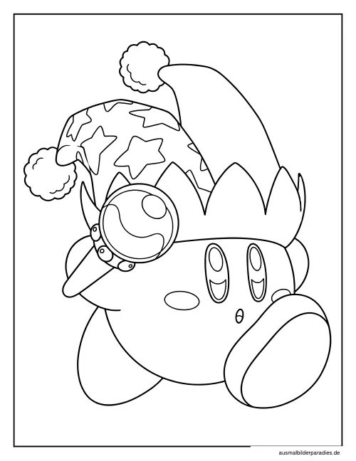 Kirby Ausmalbild 10 als Gratis-PDF Kirby Ausmalbild 10 - kostenlos zum Ausdrucken