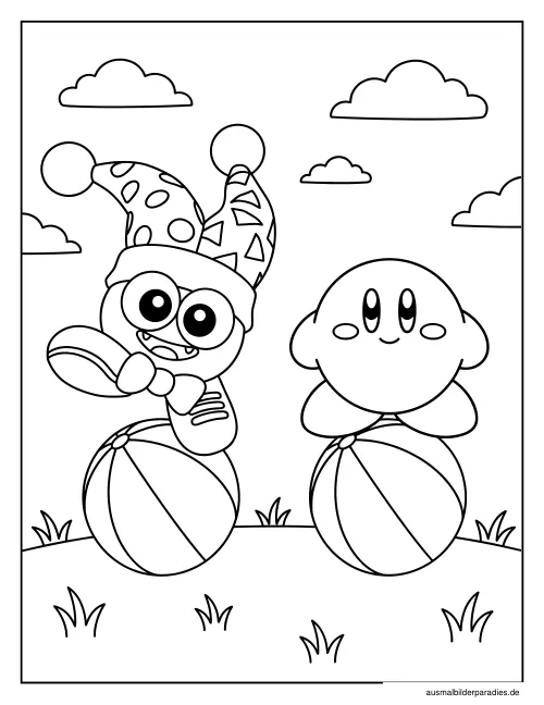 Kirby Ausmalbild 20 als Gratis-PDF Kirby Ausmalbild 20 - kostenlos zum Ausdrucken
