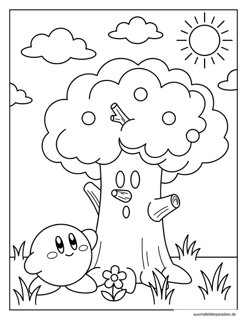 Kirby Ausmalbild 21 als Gratis-PDF Kirby Ausmalbild 21 - kostenlos zum Ausdrucken