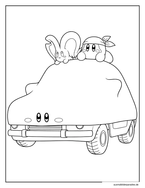 Kirby Ausmalbild 24 als Gratis-PDF Kirby Ausmalbild 24 - kostenlos zum Ausdrucken
