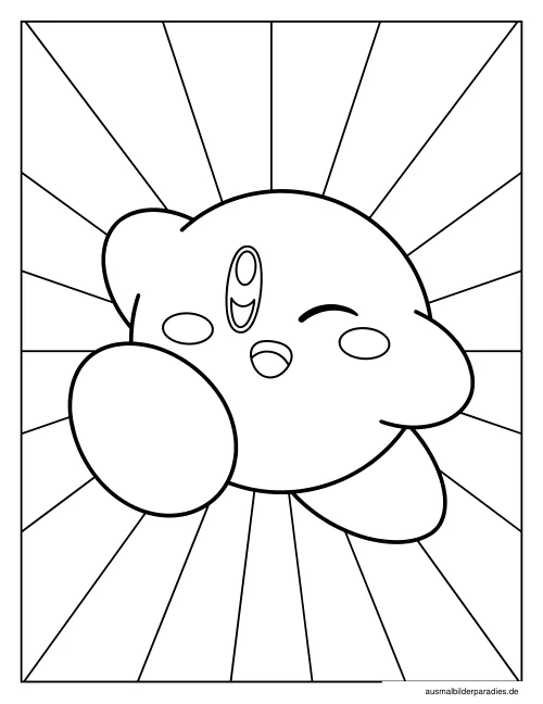 Kirby Ausmalbild 25 als Gratis-PDF Kirby Ausmalbild 25 - kostenlos zum Ausdrucken