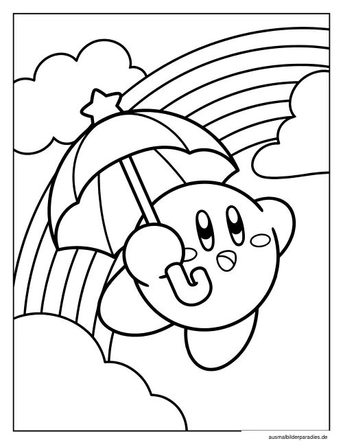 Kirby Ausmalbild 26 als Gratis-PDF Kirby Ausmalbild 26 - kostenlos zum Ausdrucken