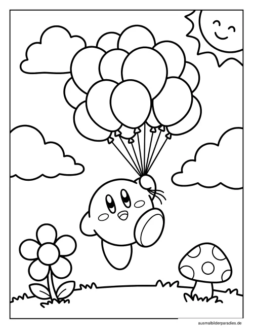 Kirby Ausmalbild 28 als Gratis-PDF Kirby Ausmalbild 28 - kostenlos zum Ausdrucken