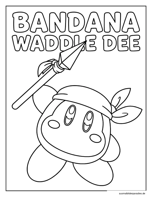Kirby Ausmalbild 3 als Gratis-PDF Kirby Ausmalbild 3 - kostenlos zum Ausdrucken
