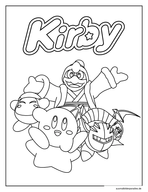 Kirby Ausmalbild 30 als Gratis-PDF Kirby Ausmalbild 30 - kostenlos zum Ausdrucken