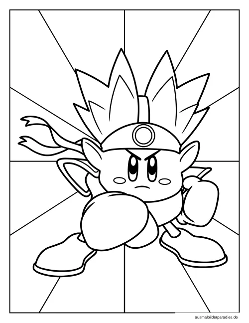 Kirby Ausmalbild 32 als Gratis-PDF Kirby Ausmalbild 32 - kostenlos zum Ausdrucken