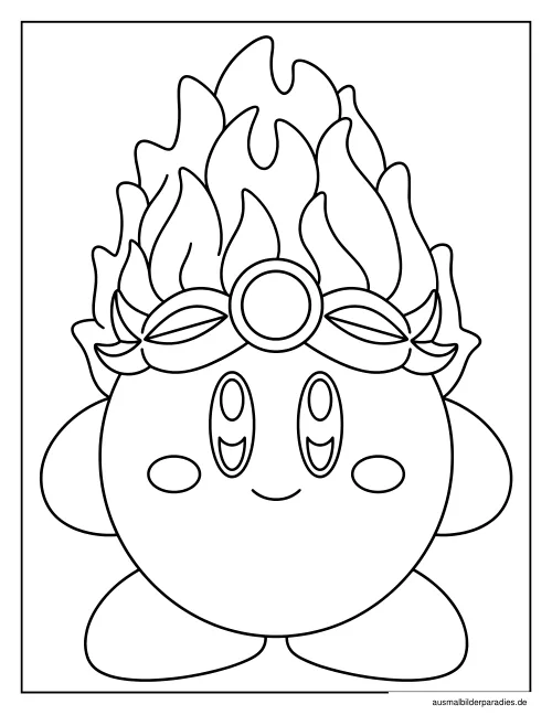 Kirby Ausmalbild 7 als Gratis-PDF Kirby Ausmalbild 7 - kostenlos zum Ausdrucken