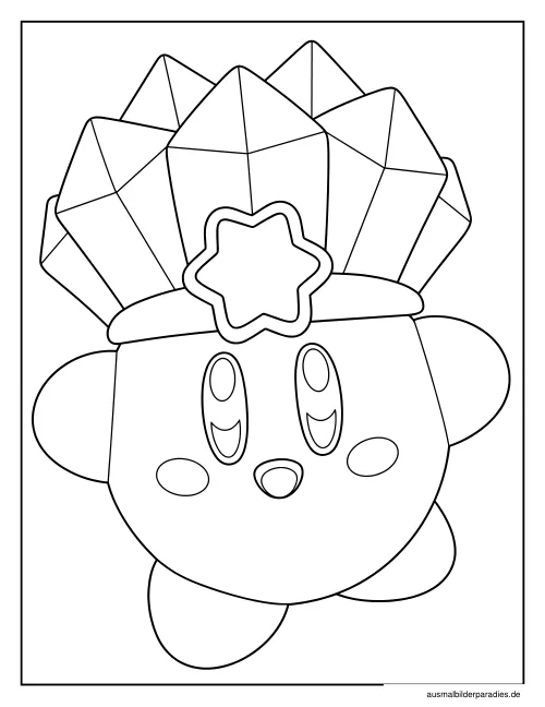 Kirby Ausmalbild 9 als Gratis-PDF Kirby Ausmalbild 9 - kostenlos zum Ausdrucken