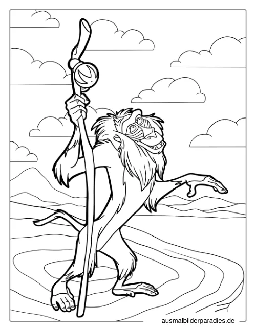 König der Löwen Ausmalbild 22 als Gratis-PDF König der Löwen Ausmalbild 22 - kostenlos zum Ausdrucken