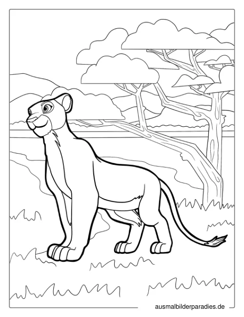 König der Löwen Ausmalbild 23 als Gratis-PDF König der Löwen Ausmalbild 23 - kostenlos zum Ausdrucken