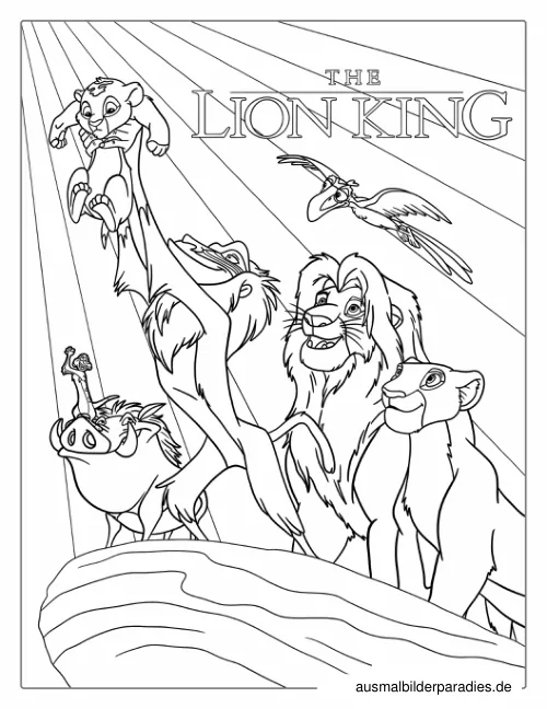 König der Löwen Ausmalbild 27 als Gratis-PDF König der Löwen Ausmalbild 27 - kostenlos zum Ausdrucken