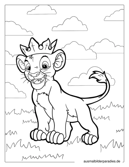 König der Löwen Ausmalbild 31 als Gratis-PDF König der Löwen Ausmalbild 31 - kostenlos zum Ausdrucken