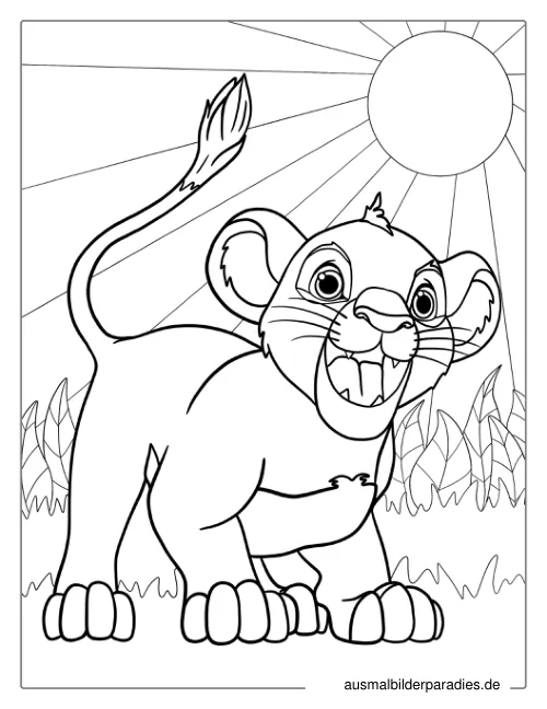 König der Löwen Ausmalbild 8 als Gratis-PDF König der Löwen Ausmalbild 8 - kostenlos zum Ausdrucken