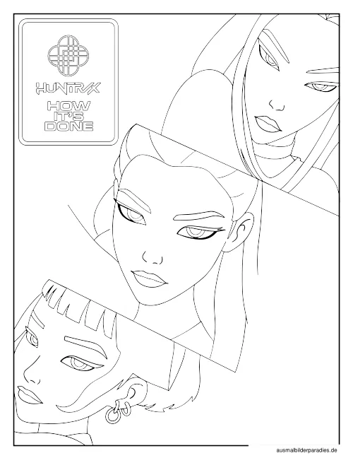 KPop Demon Hunters Ausmalbild 35 als Gratis-PDF KPop Demon Hunters Ausmalbild 35 - kostenlos zum Ausdrucken