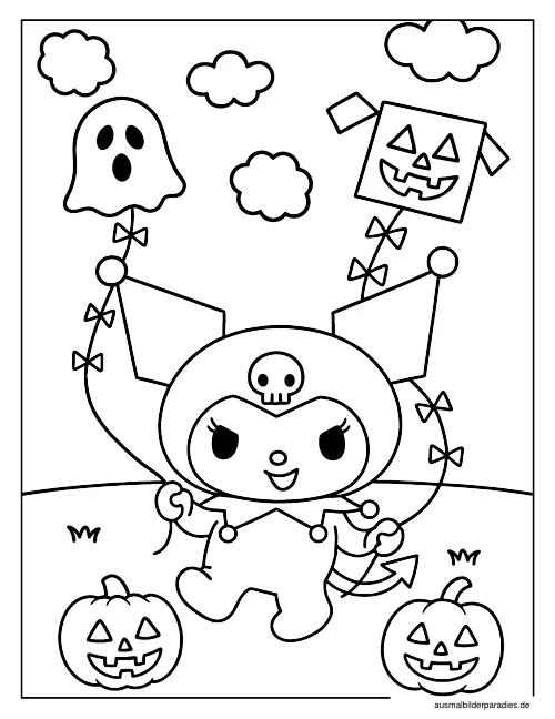 Kuromi Ausmalbild 11 - kostenlos zum Ausdrucken
