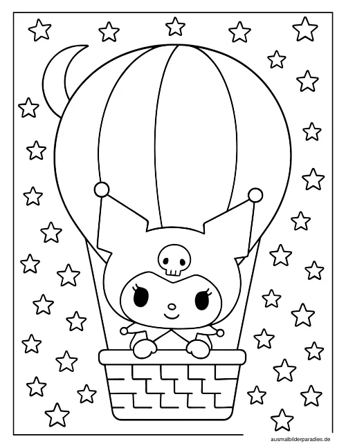 Kuromi Ausmalbild 12 - kostenlos zum Ausdrucken