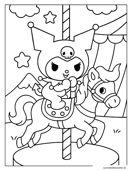 Kuromi Ausmalbild 17 - kostenlos zum Ausdrucken