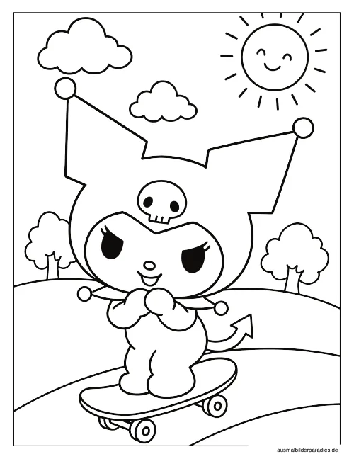 Kuromi Ausmalbild 18 - kostenlos zum Ausdrucken