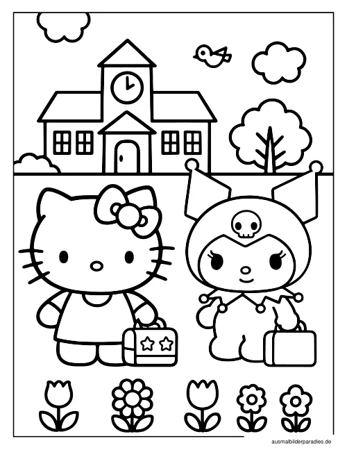 Kuromi Ausmalbild 2 - kostenlos zum Ausdrucken
