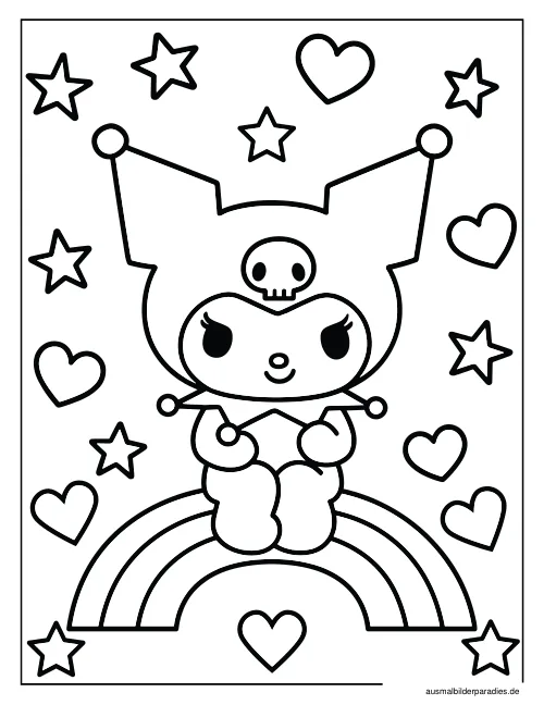 Kuromi Ausmalbild 25 - kostenlos zum Ausdrucken