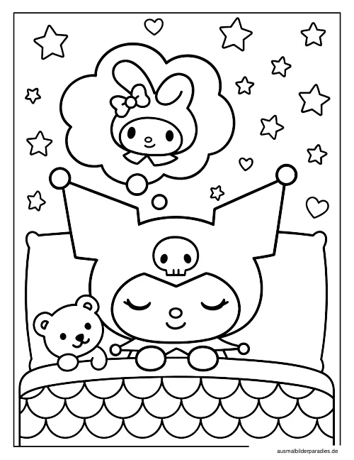 Kuromi Ausmalbild 26 - kostenlos zum Ausdrucken