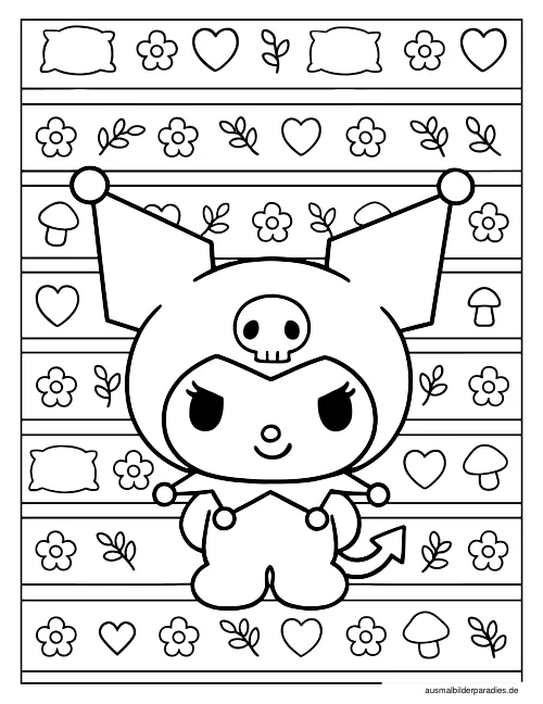 Kuromi Ausmalbild 27 - kostenlos zum Ausdrucken