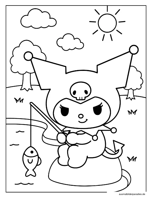 Kuromi Ausmalbild 8 - kostenlos zum Ausdrucken