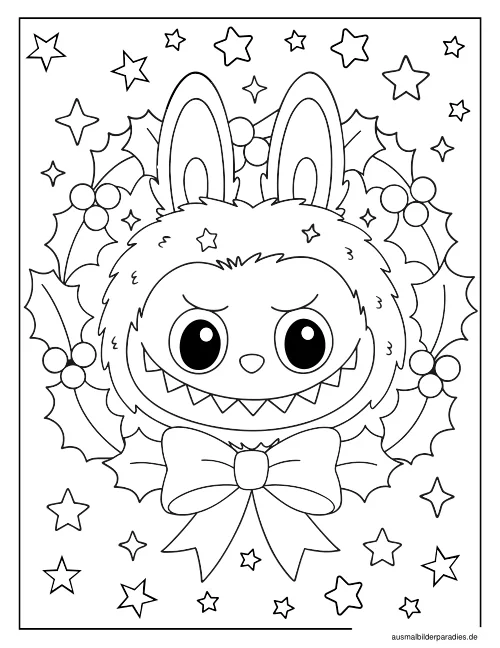 Labubu Ausmalbild 13 als Gratis-PDF Labubu Ausmalbild 13 - kostenlos zum Ausdrucken
