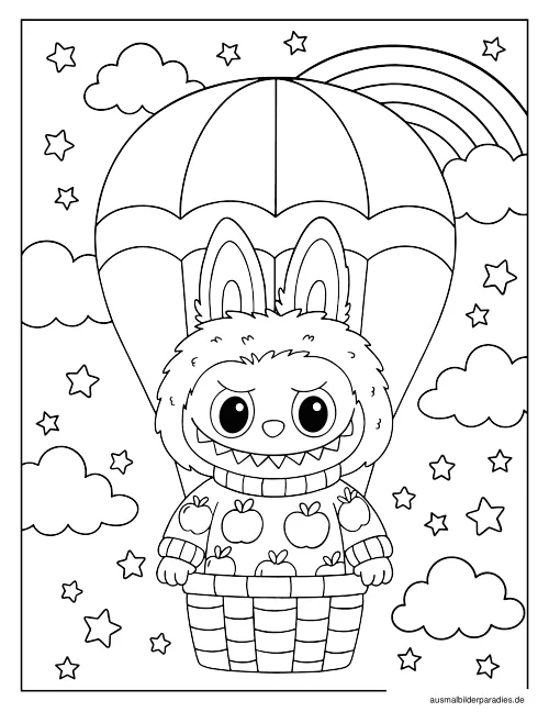 Labubu Ausmalbild 18 als Gratis-PDF Labubu Ausmalbild 18 - kostenlos zum Ausdrucken