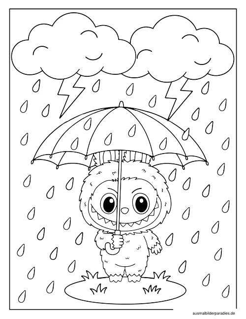 Labubu Ausmalbild 20 als Gratis-PDF Labubu Ausmalbild 20 - kostenlos zum Ausdrucken