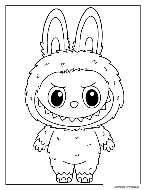 Labubu Ausmalbild 36 als Gratis-PDF Labubu Ausmalbild 36 - kostenlos zum Ausdrucken