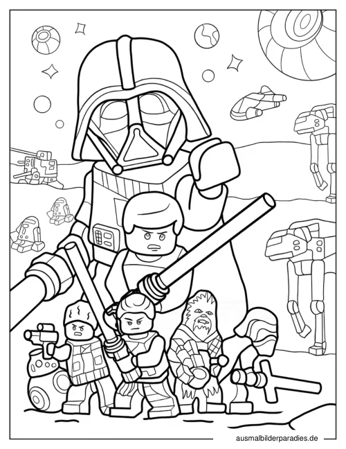 Lego Star Wars Ausmalbild 12 - kostenlos zum Ausdrucken
