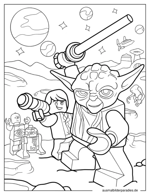 Lego Star Wars Ausmalbild 19 - kostenlos zum Ausdrucken