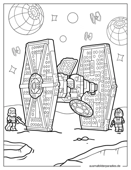 Lego Star Wars Ausmalbild 7 - kostenlos zum Ausdrucken