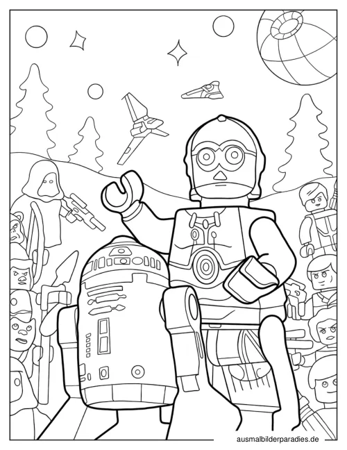 Lego Star Wars Ausmalbild 9 - kostenlos zum Ausdrucken