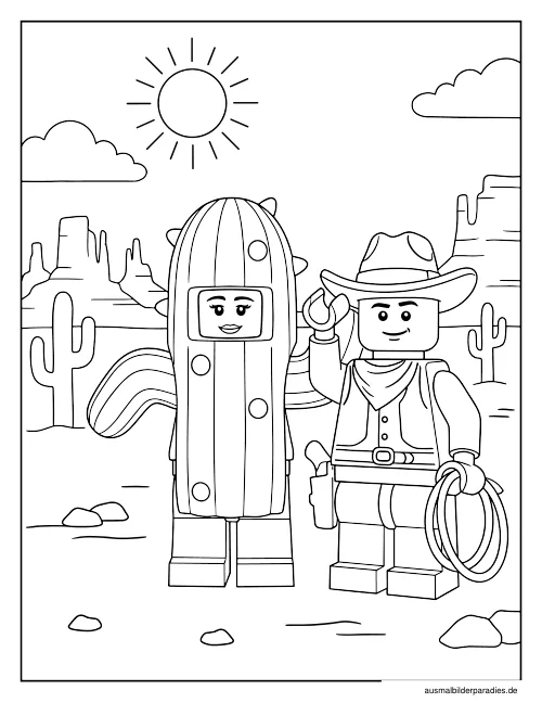 Lego Ausmalbild 14 - kostenlos zum Ausdrucken