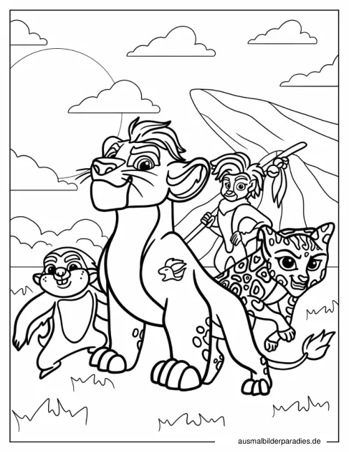 Lion Guard Ausmalbild 10 als Gratis-PDF Lion Guard Ausmalbild 10 - kostenlos zum Ausdrucken