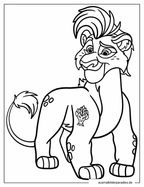Lion Guard Ausmalbild 12 als Gratis-PDF Lion Guard Ausmalbild 12 - kostenlos zum Ausdrucken