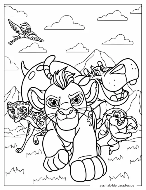 Lion Guard Ausmalbild 13 als Gratis-PDF Lion Guard Ausmalbild 13 - kostenlos zum Ausdrucken