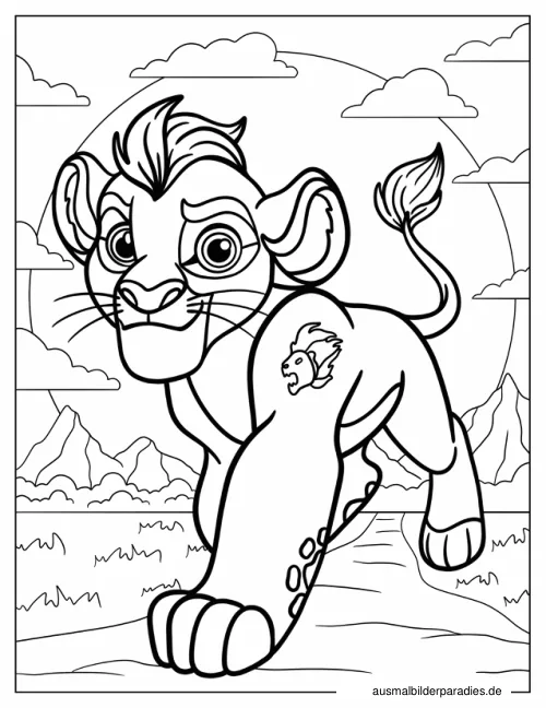 Lion Guard Ausmalbild 20 als Gratis-PDF Lion Guard Ausmalbild 20 - kostenlos zum Ausdrucken