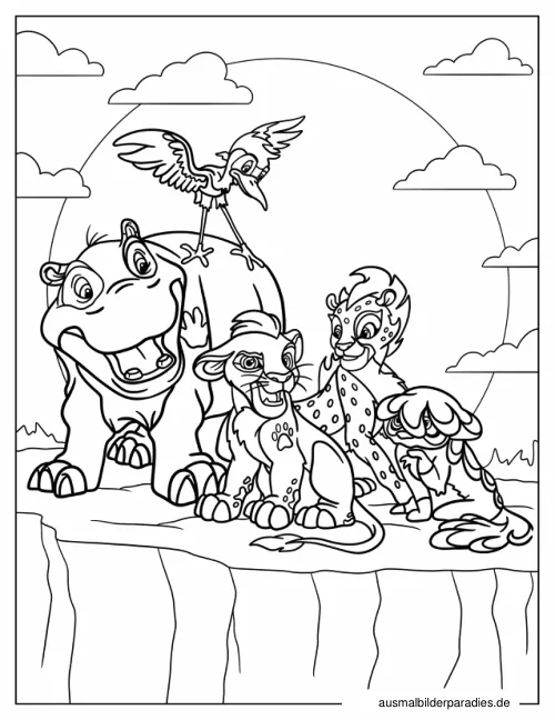 Lion Guard Ausmalbild 5 als Gratis-PDF Lion Guard Ausmalbild 5 - kostenlos zum Ausdrucken