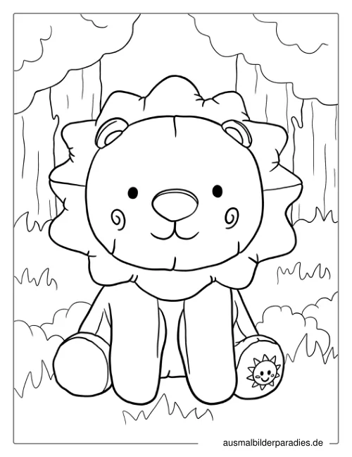Löwe Ausmalbild 11 als Gratis-PDF Löwe Ausmalbild 11 - kostenlos zum Ausdrucken