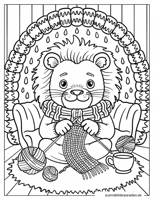 Löwe Ausmalbild 13 als Gratis-PDF Löwe Ausmalbild 13 - kostenlos zum Ausdrucken