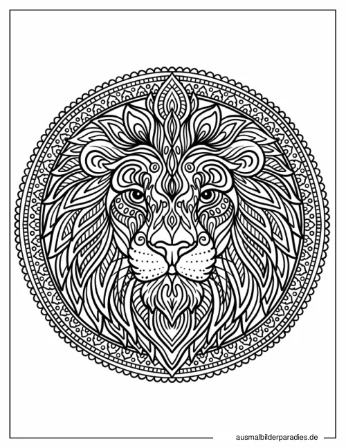 Löwe Ausmalbild 16 als Gratis-PDF Löwe Ausmalbild 16 - kostenlos zum Ausdrucken