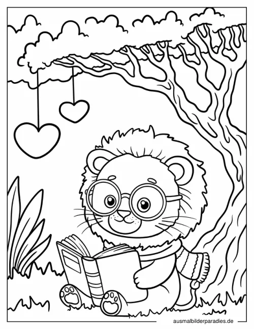 Löwe Ausmalbild 36 als Gratis-PDF Löwe Ausmalbild 36 - kostenlos zum Ausdrucken
