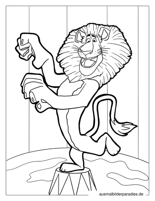 Löwe Ausmalbild 4 als Gratis-PDF Löwe Ausmalbild 4 - kostenlos zum Ausdrucken