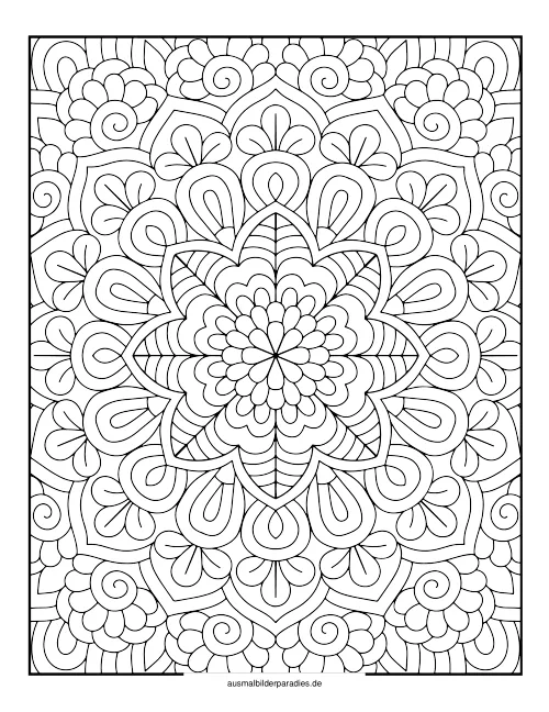 Mandala für Erwachsene Ausmalbild 10 als Gratis-PDF Mandala für Erwachsene Ausmalbild 10 - kostenlos zum Ausdrucken